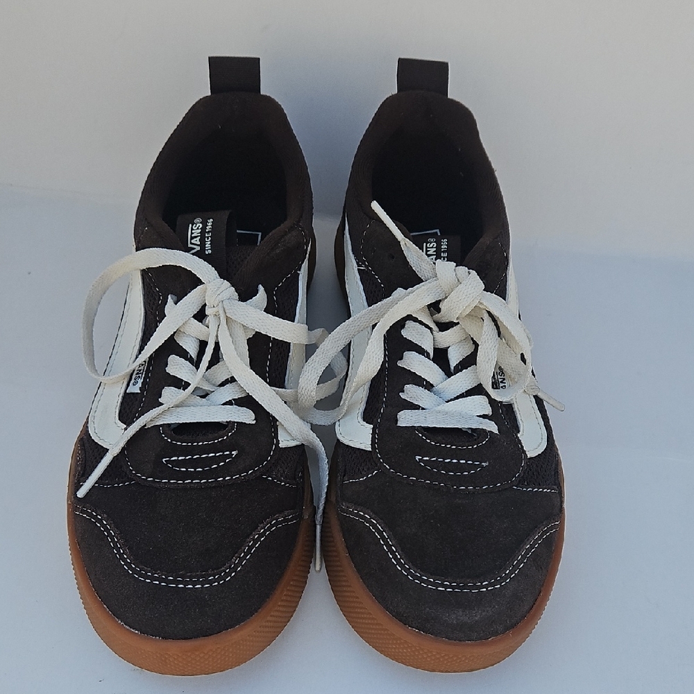 Vans Dark Brown and White Sneakers